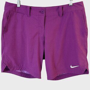 Nike Golf Tour Performance Short Purple Polka Dot Women's 12 Athletic Activewear